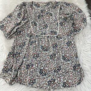 LOFT Floral Print Blouse - Multicolor